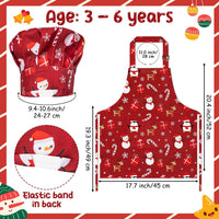 4Pcs Kids Apron and Chef Hat Set Gift for Girls Boys - Christmas - image 2