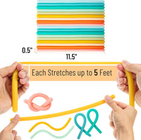 Mr. Pen, Monkey Noodle Fidget Toy, Colorful - Ocean Shades / 18 Pack - image 4