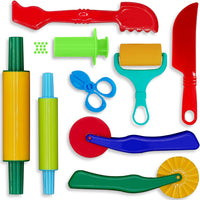 DIMROM Clay and Play Dough Tools Nine Piece Set, Ages 3 & Up - 9pcs