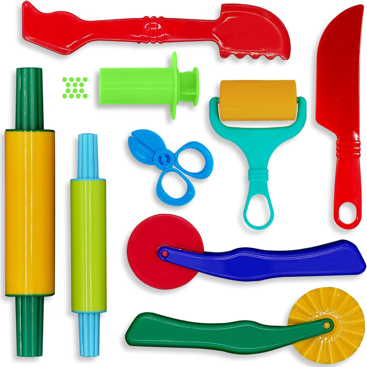 DIMROM Clay and Play Dough Tools Nine Piece Set, Ages 3 & Up - 9pcs