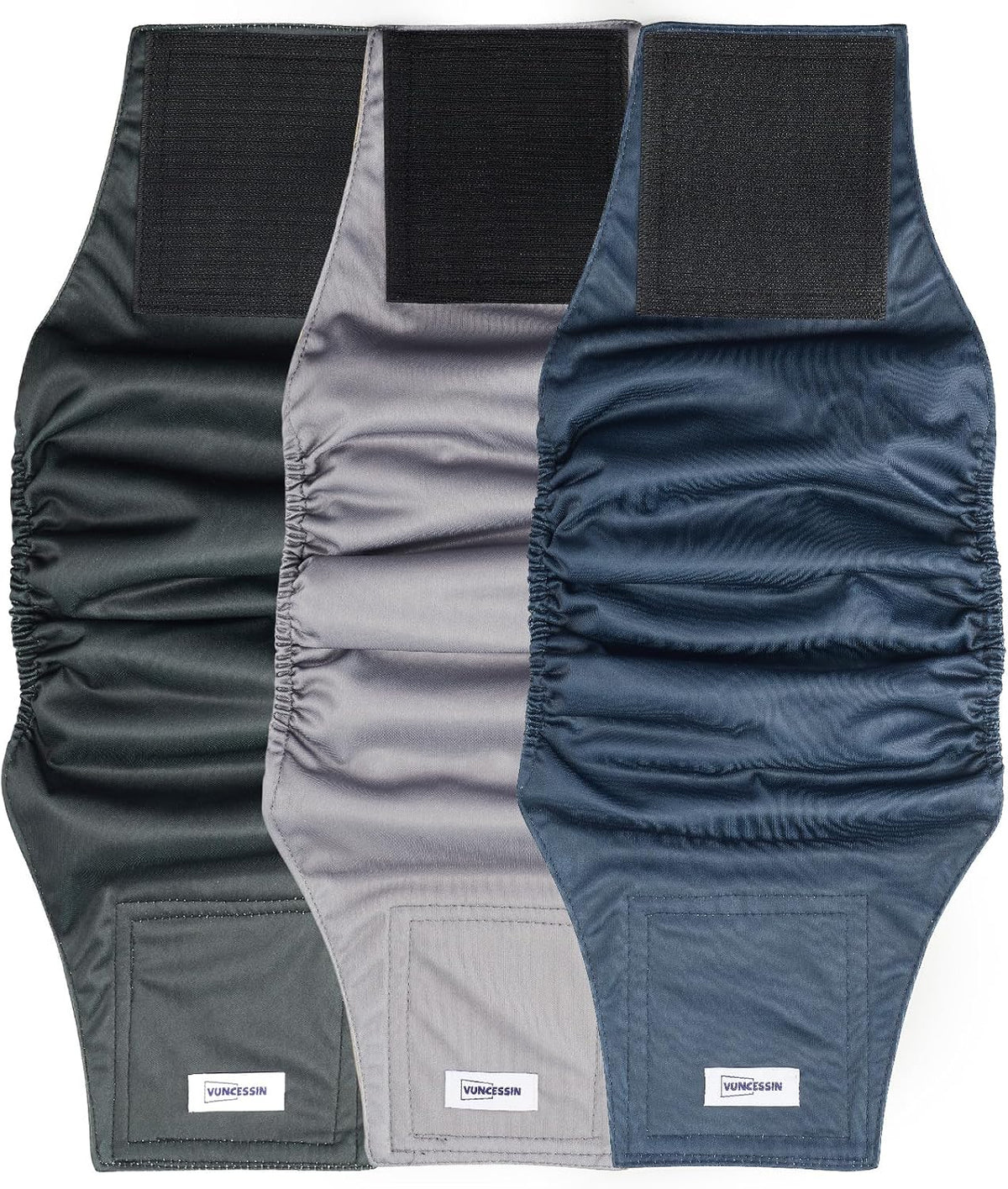 Washable Dog Diapers Male Reusable - Navy，Dark Green，Grey / Small