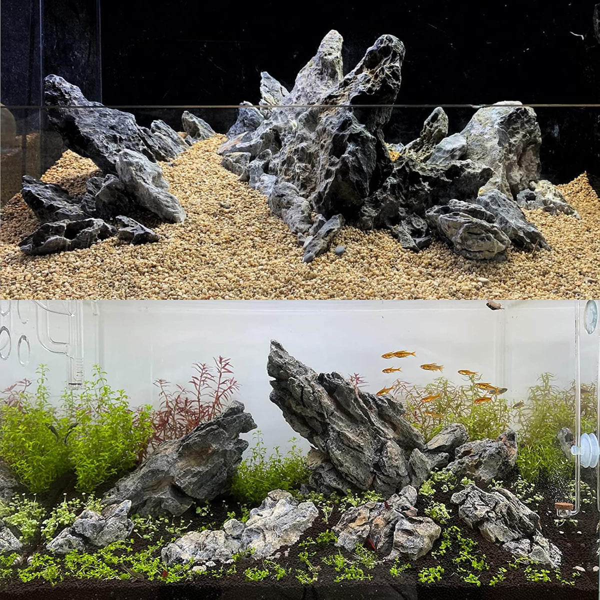 KINGRUI Natural Seiryu Rock Stone 11lb Dragon Stone for Aquarium - 20lb(3-7inch) - image 4