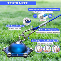 Dog Tie Out Cable and Stake for Camping, 360°Swivel Dog Run - Dog Stake/30ft Cable/200lbs - image 3