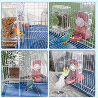 Lemtrflo No Mess Bird Feeder Water Dispenser Set - pink - image 2