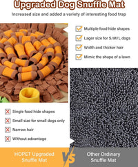 HOPET Snuffle Mat for Dogs Large Breed - 28*28 Brown Flower Trap - image 4