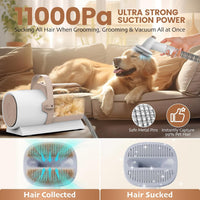 Dog Grooming Vacuum, All-in-One Pet Grooming Kit with Hair Clipper & Shedding Brush, Low Noise - Pink - image 3