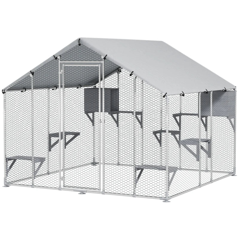 Catio Outdoor Cat Enclosure With Waterproof Cover,Multiple Packages Will Be Shipped,Please Pay Attention To The Dimensio