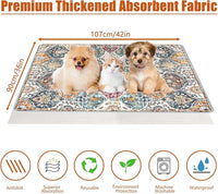 Washable Pee Pads for Dogs, (2 Pack, 36"x42") Upgrade Reusable Puppy Pads with Non-Slip Rug Pad, Super Thickening Absorbent Leakproof Dog Traning Pads Whelping Pad for Dogs, Doggie(Orange)