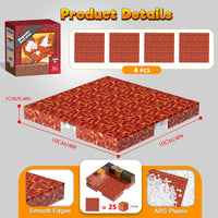 GraceDuck 300 PCS Magnetic Blocks, Magnetic Building Blocks - Red - 4pcs - image 3