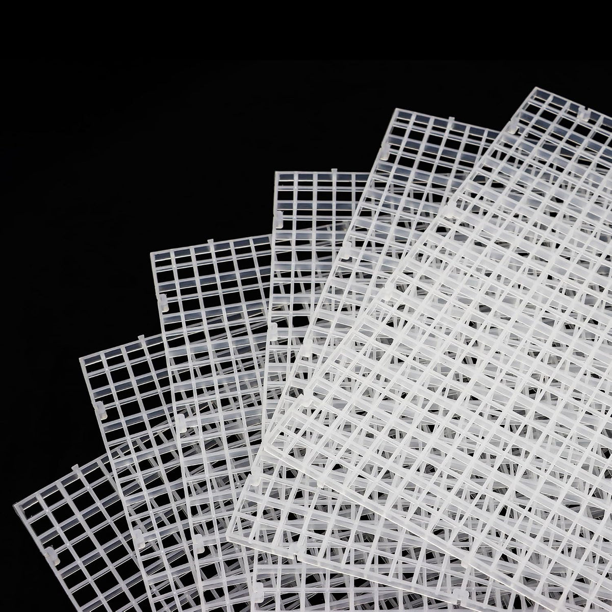 Aquarium Fish Tank Divider Plastic Egg Crate Filter Bottom Tray - L 6pcs - image 2