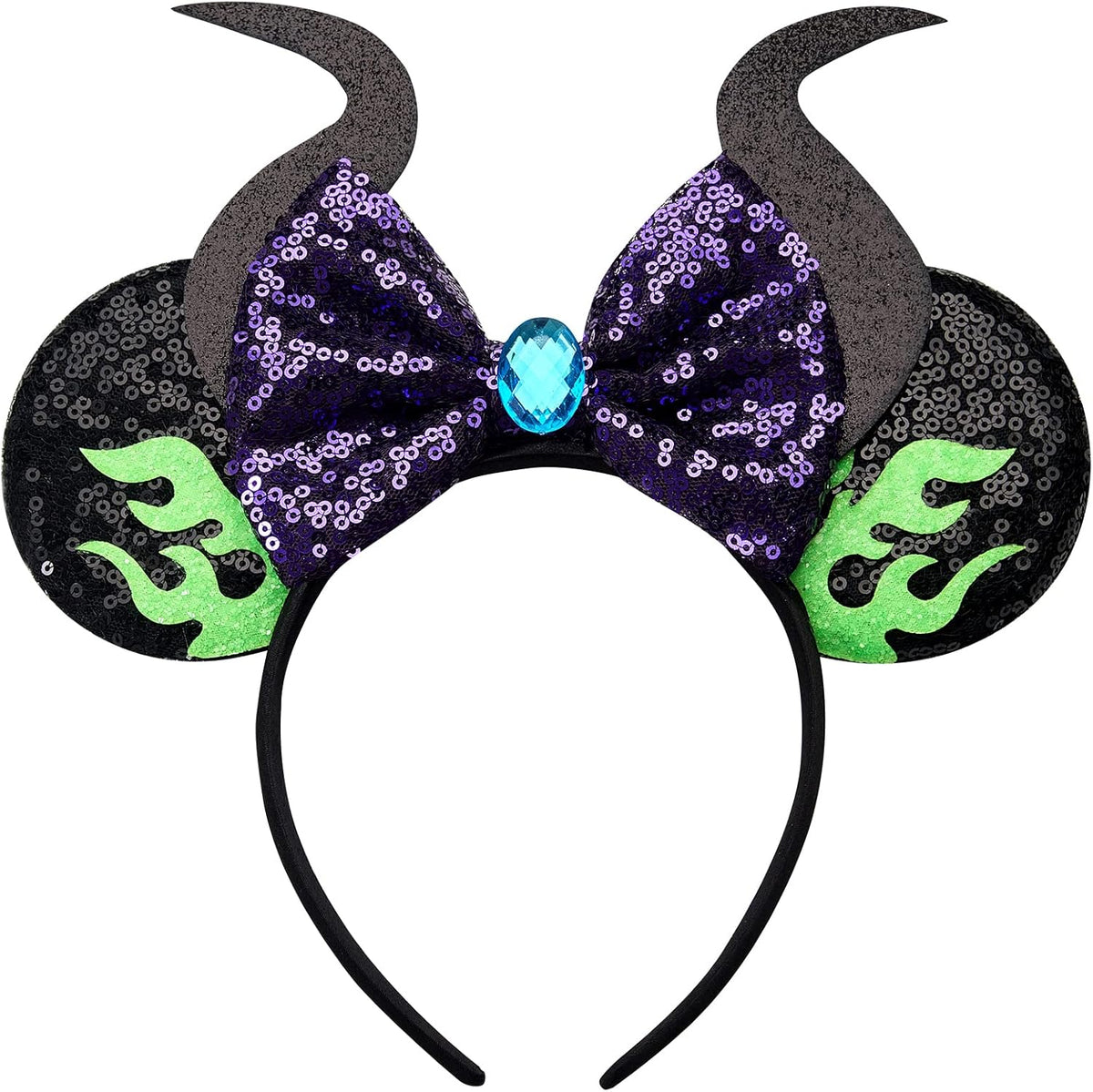 RAZKO Mouse Ears Headband - Flaming Maleficent