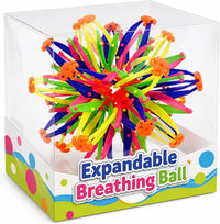 DIMROM expandable breathing ball sphere in bright colors opened to full size