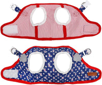 Denim Dog Harness with Star Print & Secure Buckle