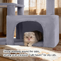 YUNIQUE Cat Tree with Cat Condo and Big Hammock, Grey – Essentials for Cats - 288 Grey - image 4