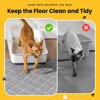 Conlun Cat Litter Mat Litter Trapping Mat - Grey / Small (24" x 17") - image 4