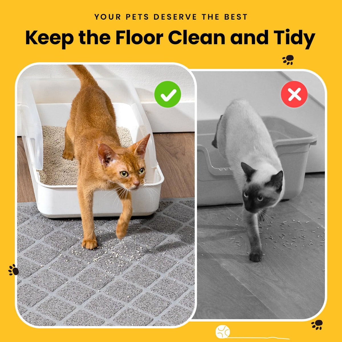 Conlun Cat Litter Mat Litter Trapping Mat - Grey / Small (24" x 17") - image 4
