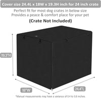 X-ZONE PET Dog Crate Cover Waterproof Kennel Cover - 24.0"L x 18.0"W x 20.0"H / Black - image 3