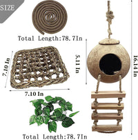 Leopard Gecko Coconut Hut with Ladder - 【Style B】 - image 3