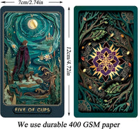 sishui Gilded Age Tarot Deck with Guidebook - Teal and Gold - image 2