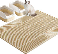XXL Cat Litter Mat, Large Silicone Waterproof Mat - 1 Count (Pack of 1) / Khaki