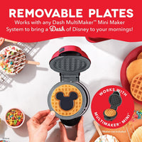 Dash Waffle Maker Plates, Dinosaur & Unicorn, Nonstick - Mickey and Minnie - image 3
