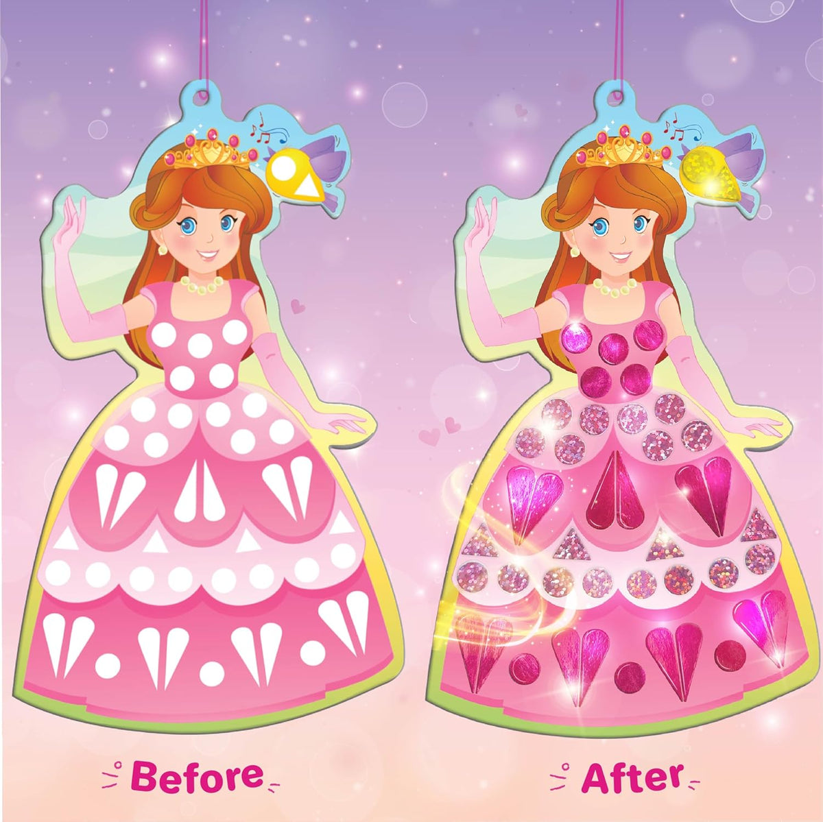 Imagimake Mirror Mosaic, Princess & Unicorn, 10 Templates - 1. Princess & Unicorn - image 3