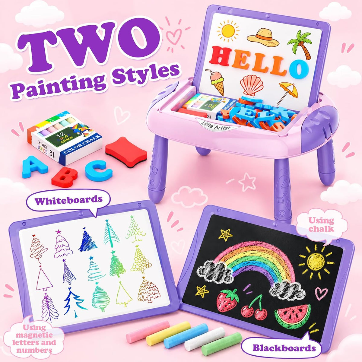 Cokzer Magnetic Drawing Board - Purple - image 2
