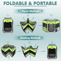 Akinerri Portable Dog Playpen - Medium / Green - image 2