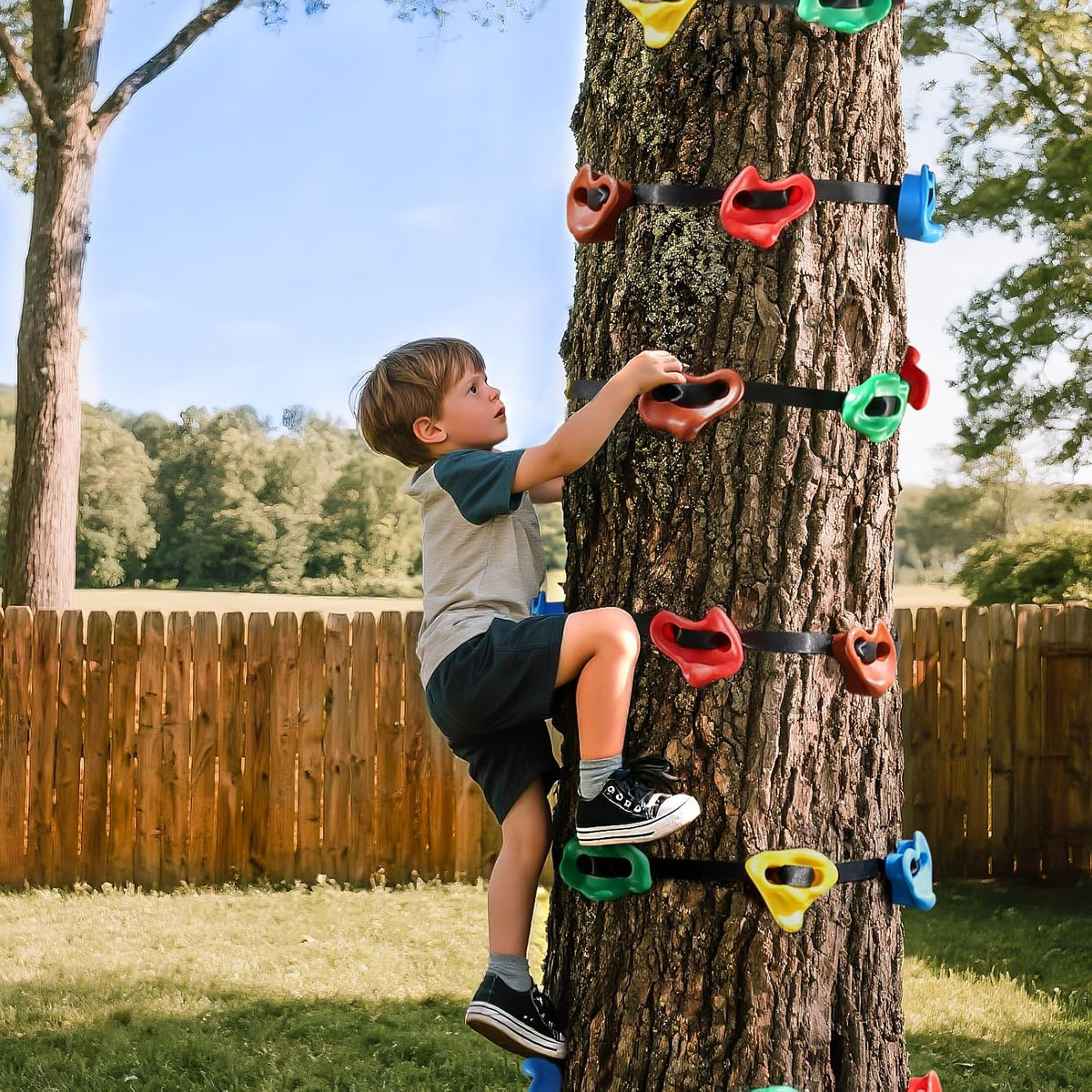 SEKKVY 18PCS Ninja Tree Climbing Kit - 15 Tree Holds - image 3