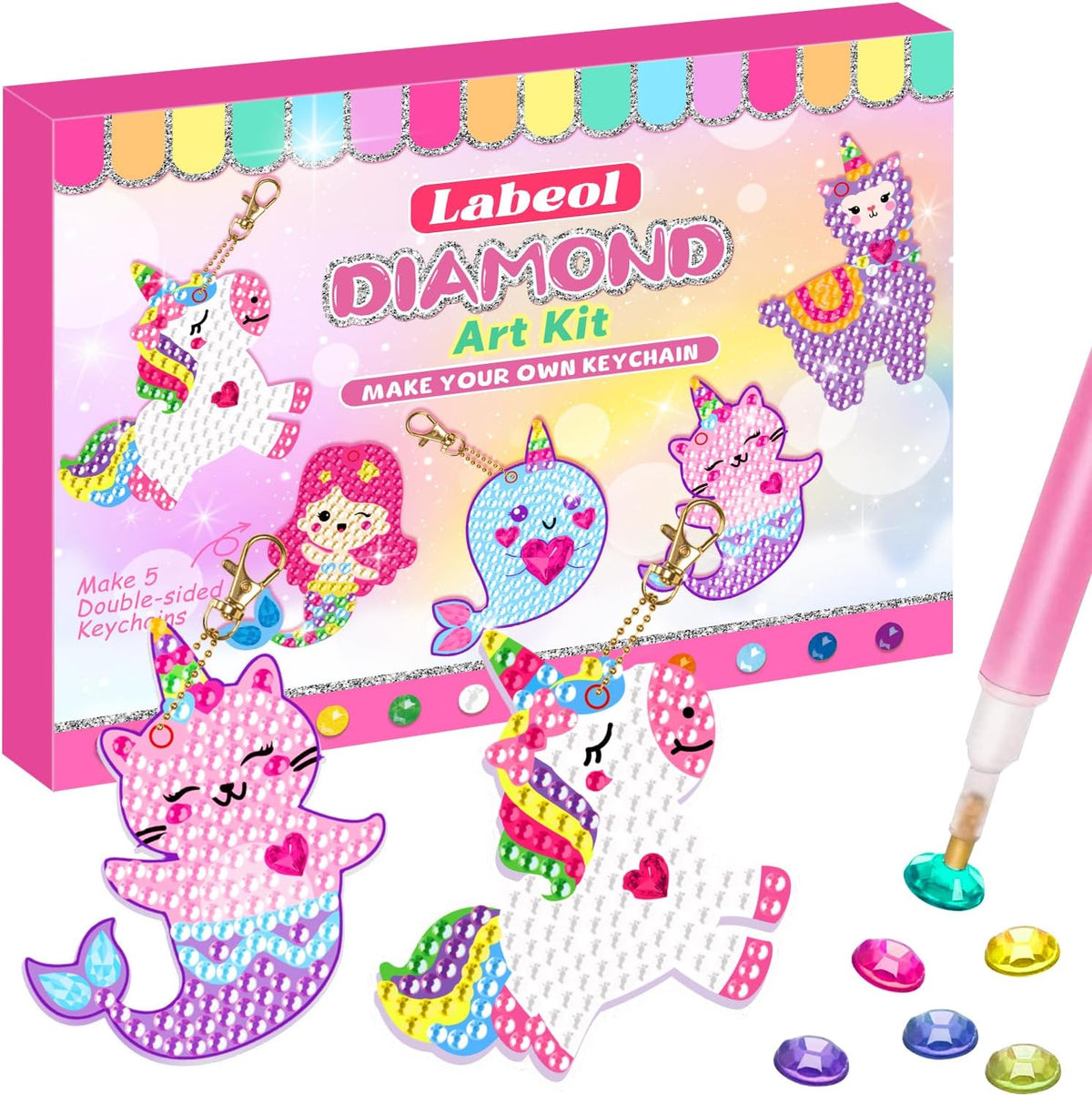 Labeol Diamond Art Kits for kids 5D Diamond Creat Your Own GEM - Dream