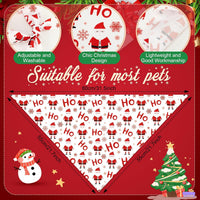 Chunful 100 Pcs Fall Dog Bandanas Bulk Maple Leaf Print Autumn Pet - Red white / 31.5 x 21.7 x 21.7" - image 3