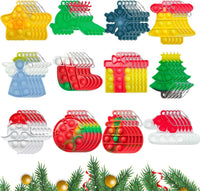 30Pcs Halloween Mini Pop Keychain Fidget Toy - D: Christmas 60