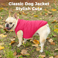 Fleece Lined Dog Jacket for Small Dogs, Winter Dog Coat - Pink / Large - image 2