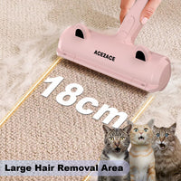 ACE2ACE Pet Hair Remover, Reusable Lint Roller for Cat and Dog Hair, White – Essentials for Cats - Pink - image 3