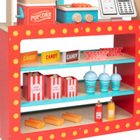 Svan wooden movie theatre snack bar playset with popcorn machine, hot dog roller and sodas - view 4