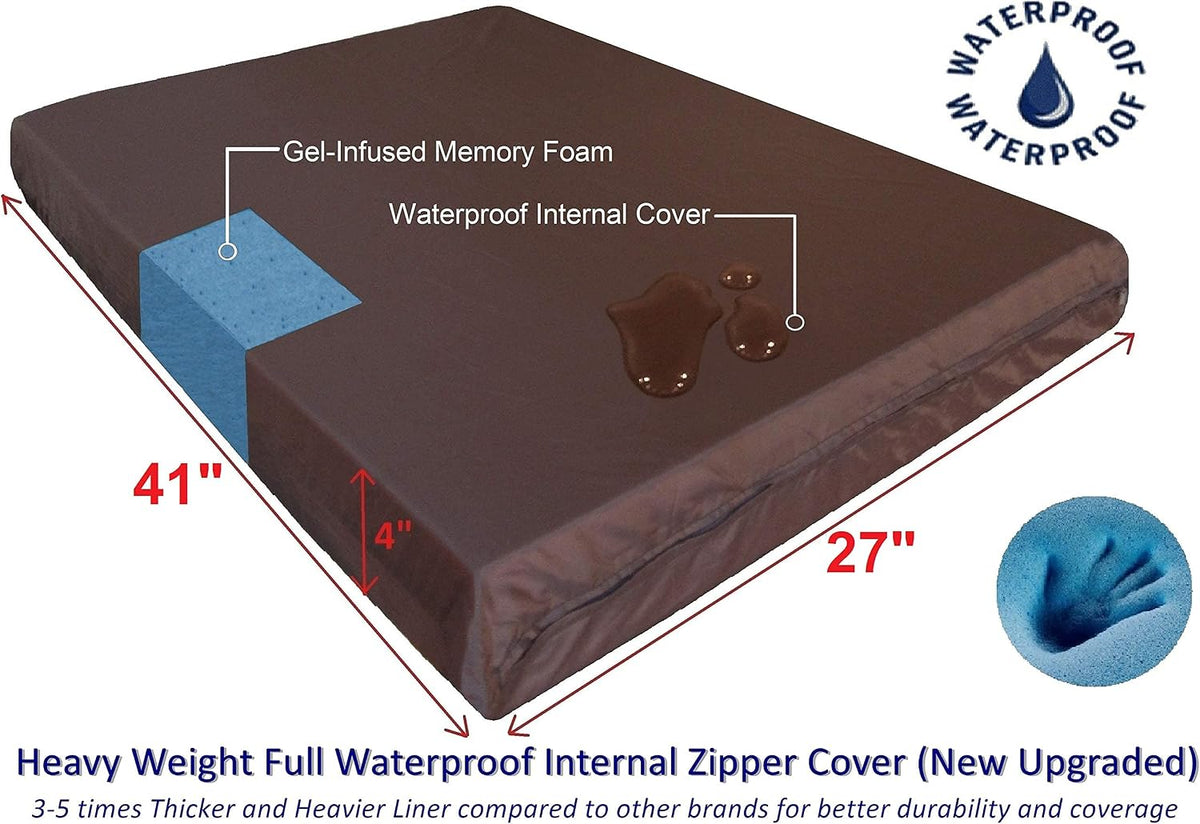 Extra Large Orthopedic Memory Foam Dog Bed for Large Dogs - 41.0"L x 27.0"W x 4.0"Th / Navy Blue - image 2