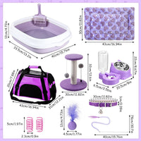 Eccliy 10 Pcs Kitten Starter Kit for Indoor - Cute / Medium / Purple - image 2