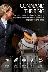 Equinavia Eidsvoll Forward Cut Shaped English Saddle Pad for Show Jumping with Ultra Fleece Trim