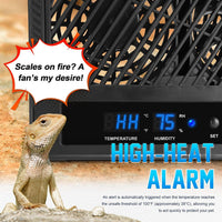 Reptile Ventilation Fan with Humidity Sensor and High-Temp Alarm - Dual fan - image 4