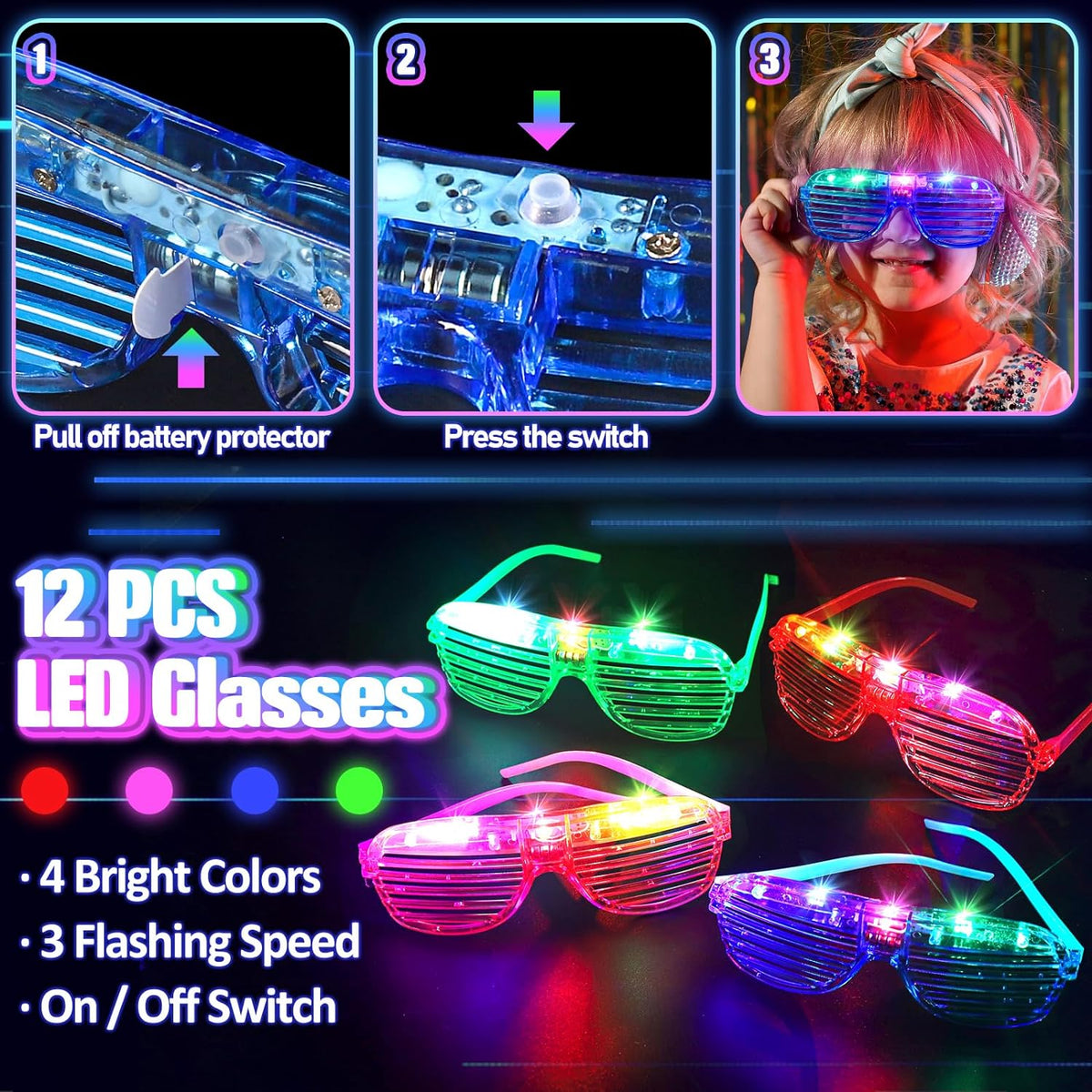 TSDATOWR 150Pcs Glow in the Dark Party Supplies for Kids and Adults – Fun for Kids & Family - image 4