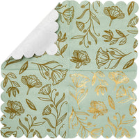 Sparkle and Bash It's a Boy Napkins, Blue & Gold Foil, 3-Ply - Sage Green / 5 x 5 Inches - image 3