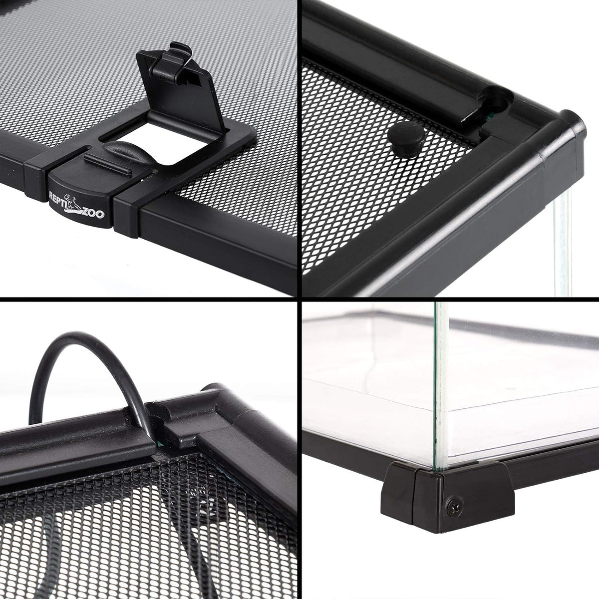 REPTIZOO Small Glass Tank 8 Gallon - 20"W X 12"D X 14"H (15 Gallon) - image 3