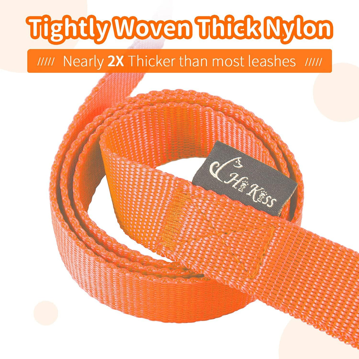 Hi Kiss Dog/Puppy Obedience Recall Training Agility Lead - 15 Feet / T3:Large Dog Thicken orange - image 2