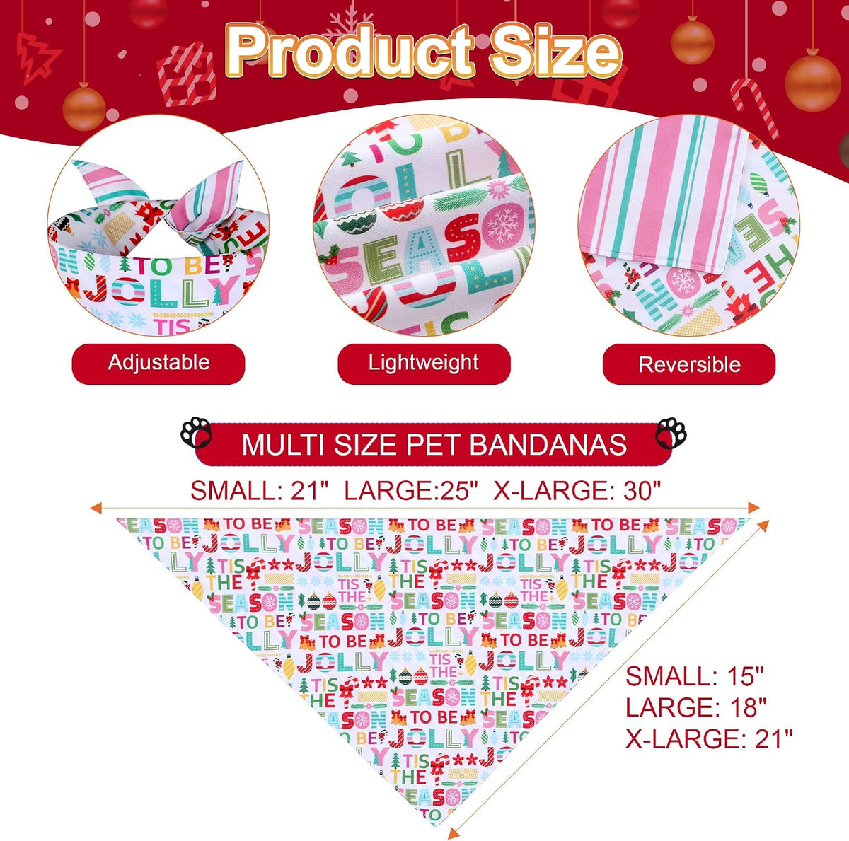 Fall Dog Bandanas Large 3PCS - 26-Color fonts / Small - image 4