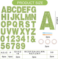 BEISHIDA 116 PCS A-Z DIY Letter Custom Banner Birthday Party Decor – Fun for Kids & Family - Glitter Grass Green - image 2