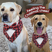 Dog Tuxedo for Small Dogs Valentines Bandana with Bowtie Wedding Tux – Essentials for Dogs - Christmas snowflake / Large - image 2