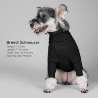 Dog Sweater Long Sleeve Warm Knit Sweaters for Small Dogs Cats Boy – Essentials for Dogs - Black / XXXX-Large - image 2