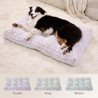 Large Dog Crate Bed Mat, Washable Plush Pad for Large Breeds – Essentials for Dogs - Purple / 35.0"L x 23.0"W x 3.5"Th - image 3