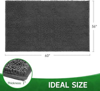 Dog Door Mat Indoor Entrance, 60" x 36" Absorbent & Quick-Drying Mud Rugs, Non-Slip Door Rugs for Entryway Indoor Washable, Soft Chenille Dog Mat for Muddy Paws