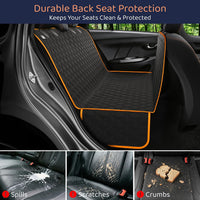 Dog Car Seat Cover for Back Seat, Dog Hammock for Car, SUV - Orange / XL 60"W- Trucks & Full-Size SUVs - image 2